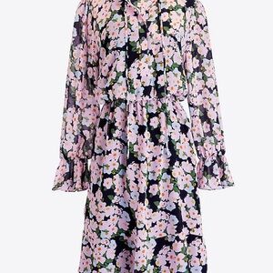 J. CREW MERCANTILE Floral Pink and Black Dress